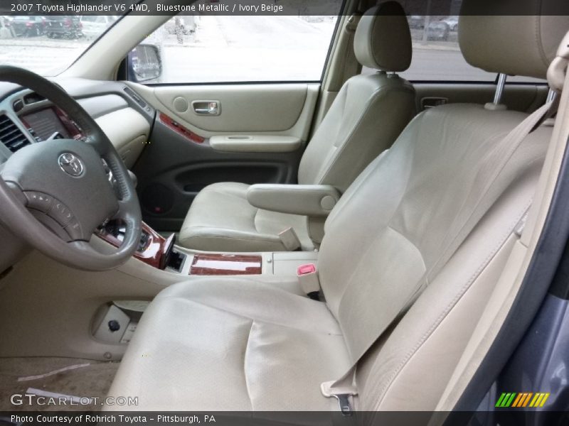 Bluestone Metallic / Ivory Beige 2007 Toyota Highlander V6 4WD