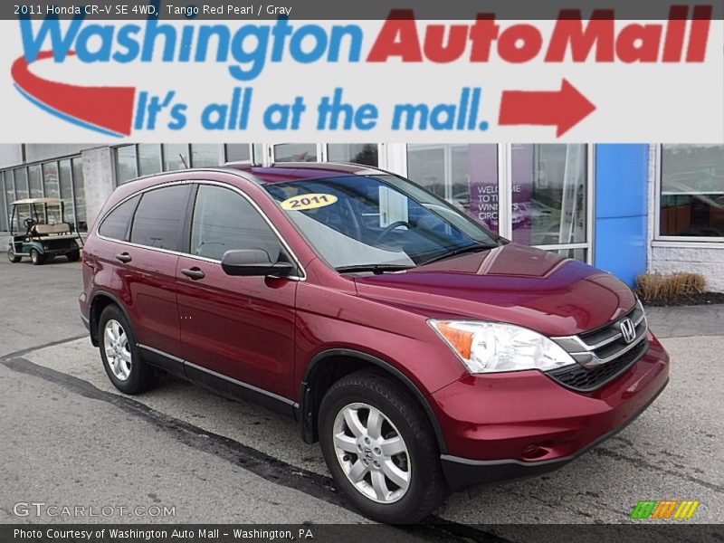 Tango Red Pearl / Gray 2011 Honda CR-V SE 4WD