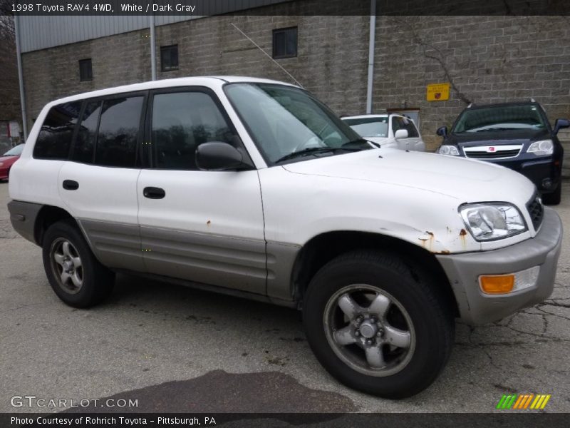 White / Dark Gray 1998 Toyota RAV4 4WD