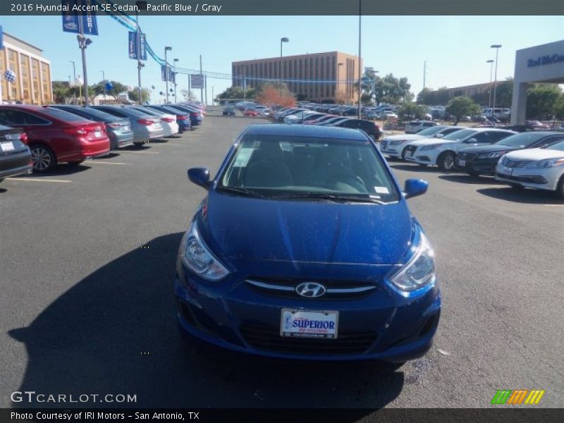 Pacific Blue / Gray 2016 Hyundai Accent SE Sedan