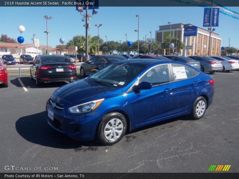 Pacific Blue / Gray 2016 Hyundai Accent SE Sedan