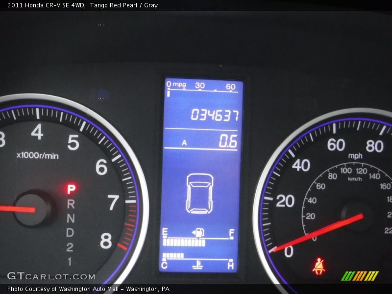 Tango Red Pearl / Gray 2011 Honda CR-V SE 4WD