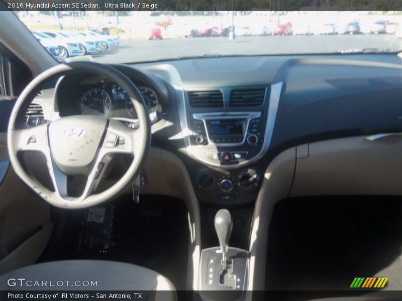 Ultra Black / Beige 2016 Hyundai Accent SE Sedan