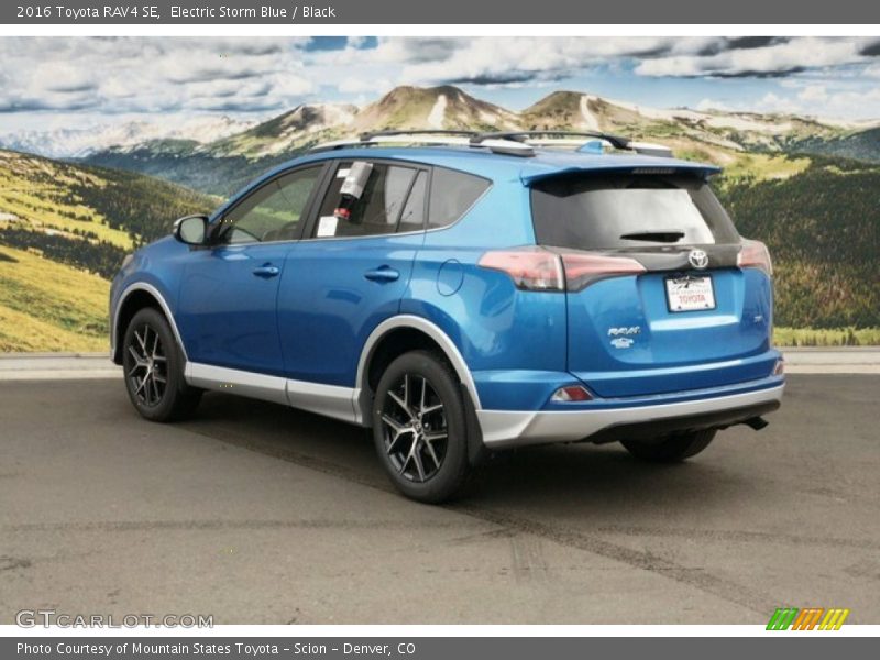 Electric Storm Blue / Black 2016 Toyota RAV4 SE