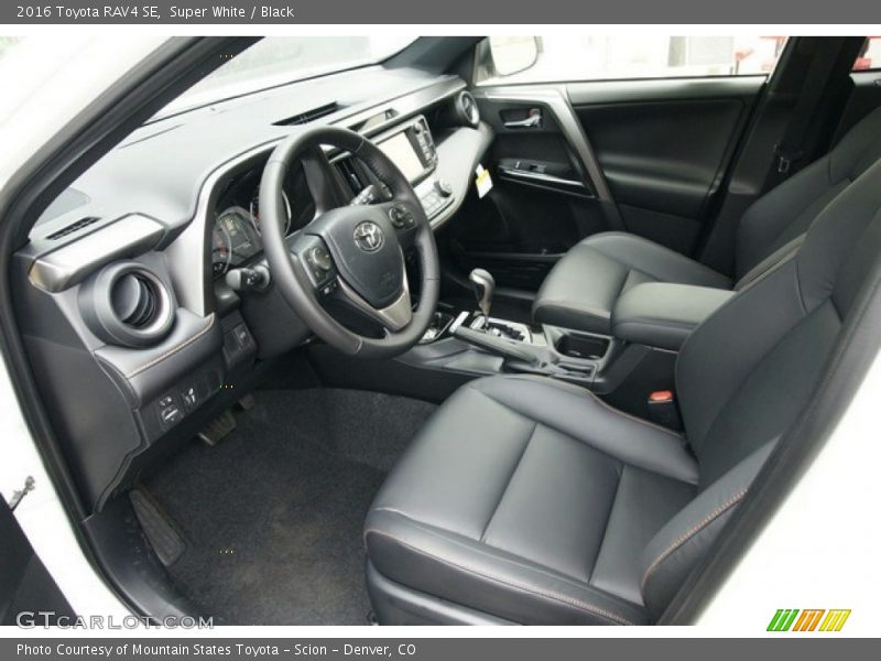 Super White / Black 2016 Toyota RAV4 SE
