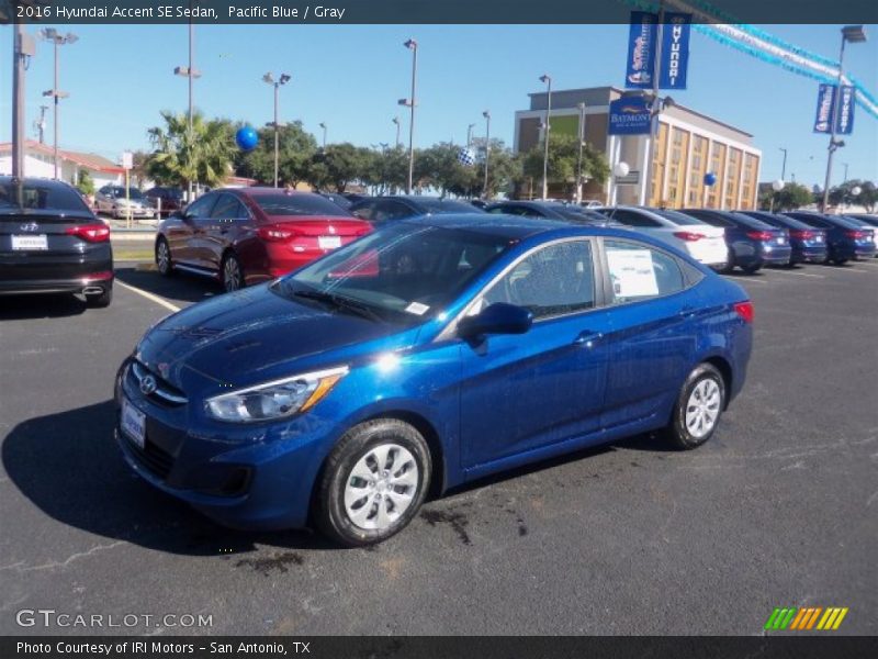 Pacific Blue / Gray 2016 Hyundai Accent SE Sedan