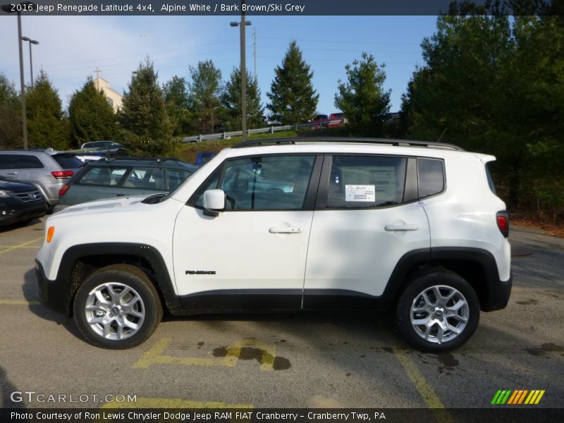 Alpine White / Bark Brown/Ski Grey 2016 Jeep Renegade Latitude 4x4