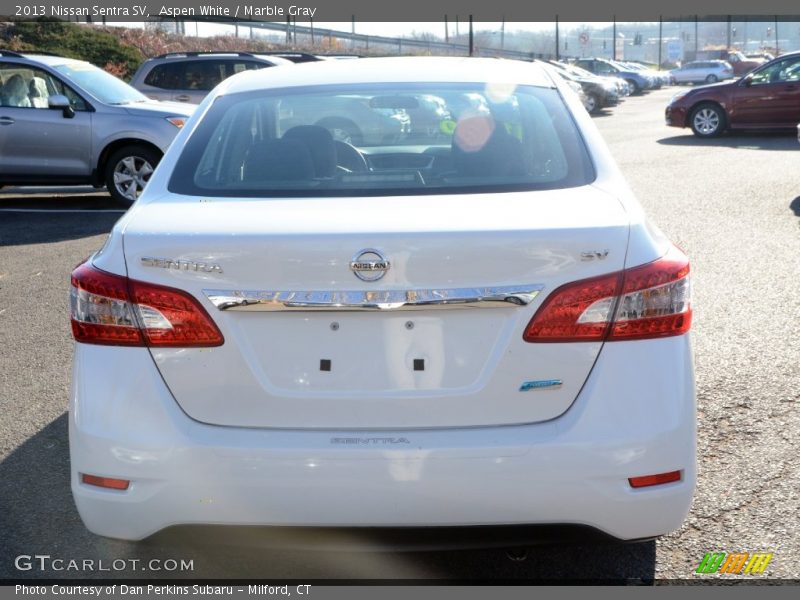 Aspen White / Marble Gray 2013 Nissan Sentra SV