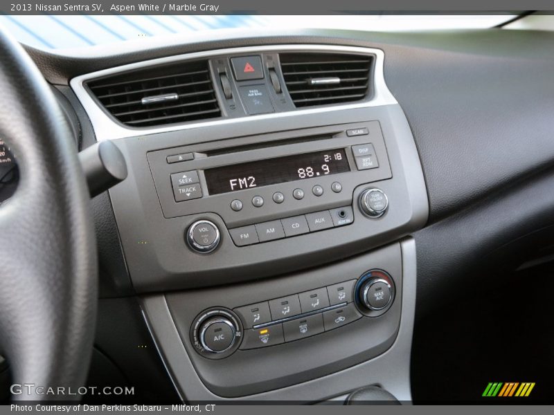 Aspen White / Marble Gray 2013 Nissan Sentra SV