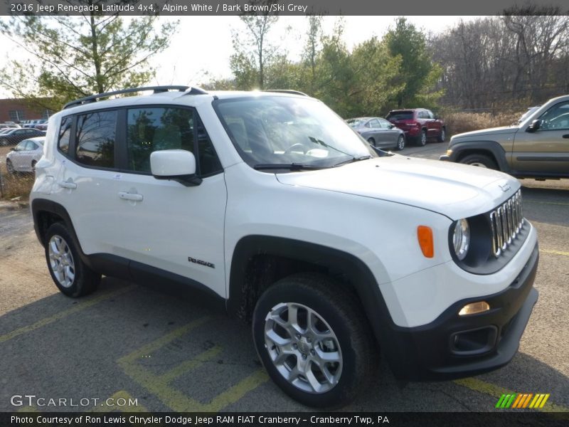 Alpine White / Bark Brown/Ski Grey 2016 Jeep Renegade Latitude 4x4
