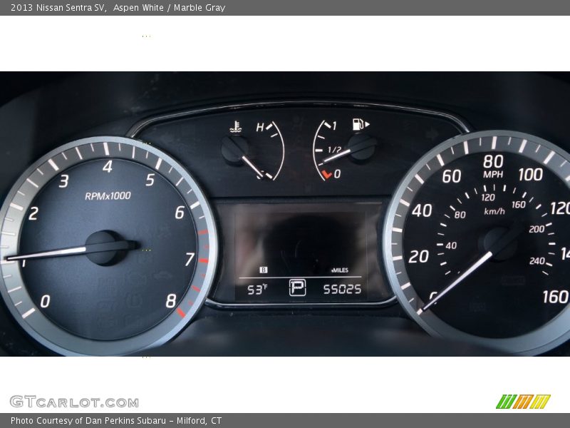 Aspen White / Marble Gray 2013 Nissan Sentra SV
