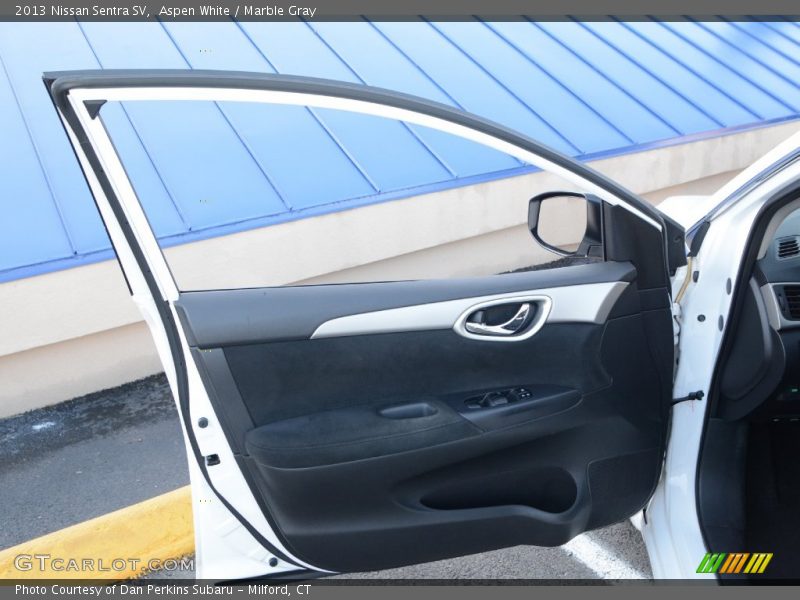 Aspen White / Marble Gray 2013 Nissan Sentra SV