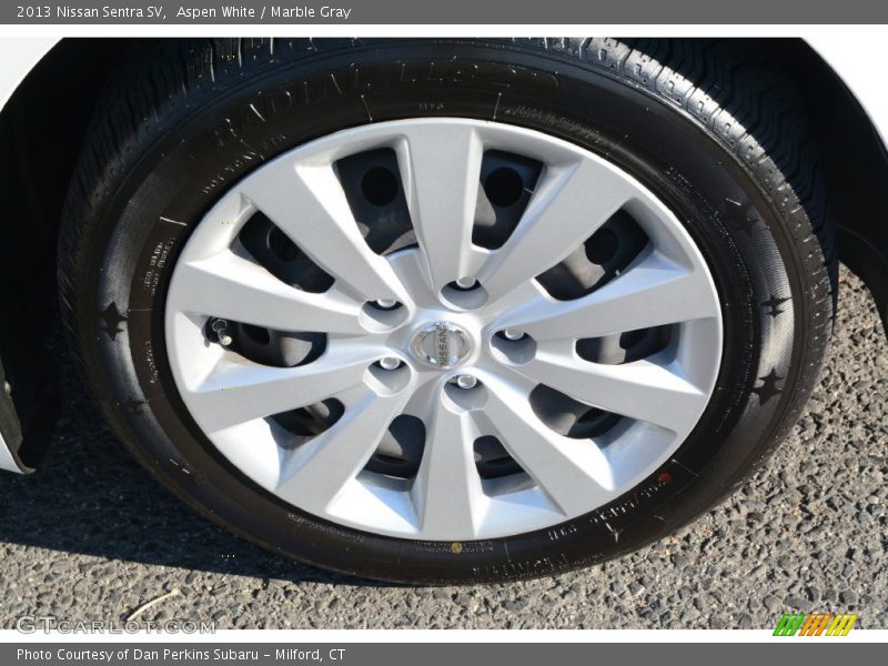 Aspen White / Marble Gray 2013 Nissan Sentra SV