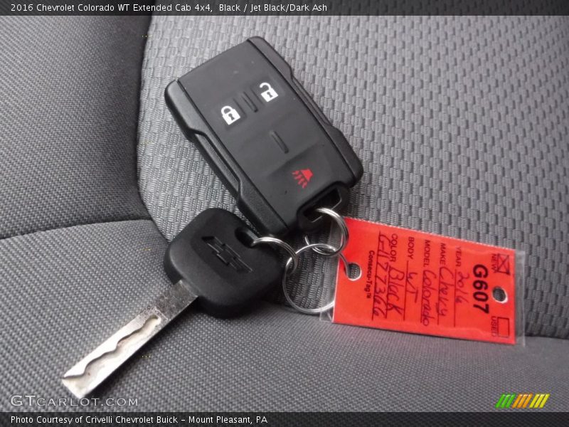 Black / Jet Black/Dark Ash 2016 Chevrolet Colorado WT Extended Cab 4x4