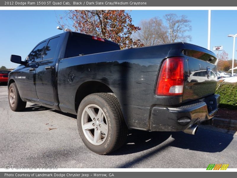 Black / Dark Slate Gray/Medium Graystone 2012 Dodge Ram 1500 ST Quad Cab