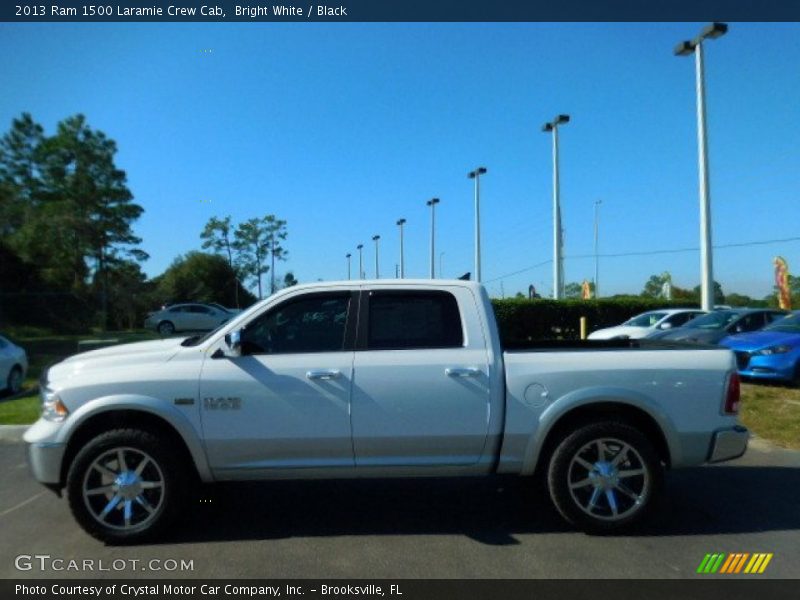 Bright White / Black 2013 Ram 1500 Laramie Crew Cab