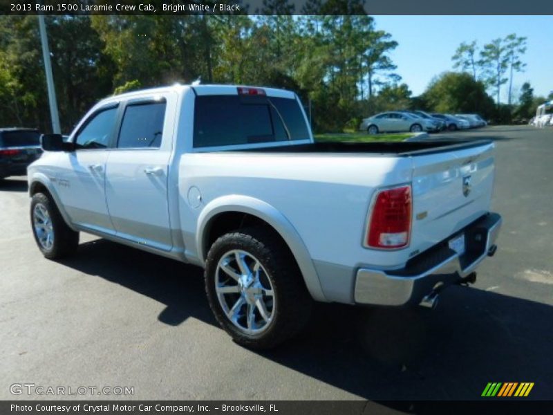 Bright White / Black 2013 Ram 1500 Laramie Crew Cab