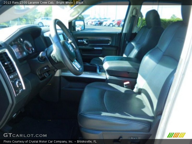 Bright White / Black 2013 Ram 1500 Laramie Crew Cab