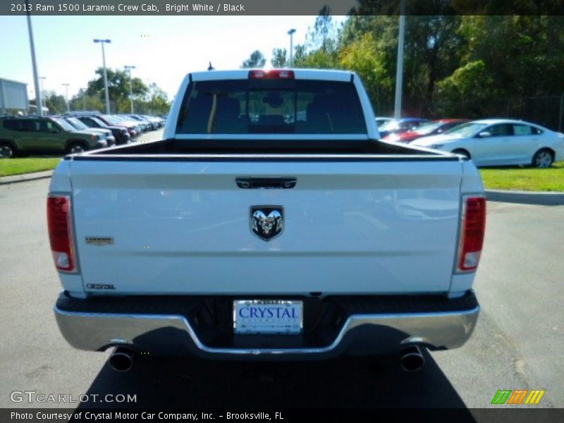 Bright White / Black 2013 Ram 1500 Laramie Crew Cab