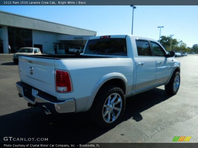 Bright White / Black 2013 Ram 1500 Laramie Crew Cab