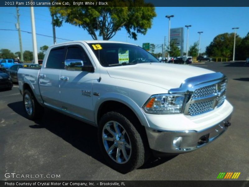 Bright White / Black 2013 Ram 1500 Laramie Crew Cab