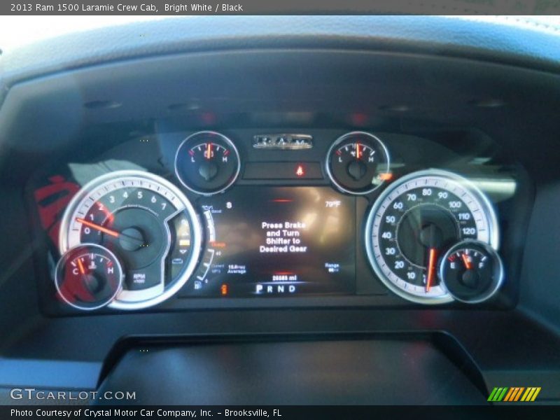 Bright White / Black 2013 Ram 1500 Laramie Crew Cab