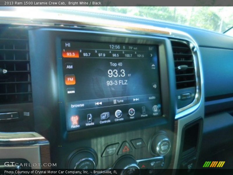 Bright White / Black 2013 Ram 1500 Laramie Crew Cab