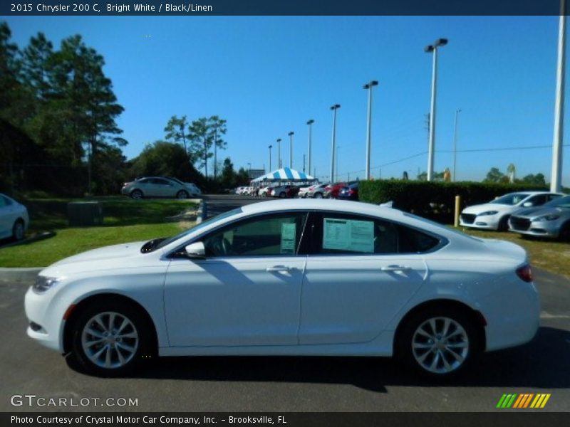 Bright White / Black/Linen 2015 Chrysler 200 C