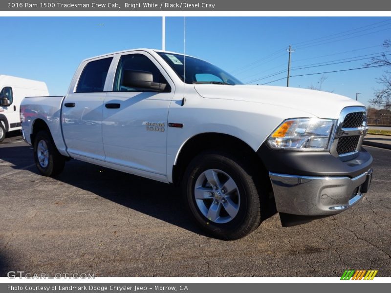 Bright White / Black/Diesel Gray 2016 Ram 1500 Tradesman Crew Cab