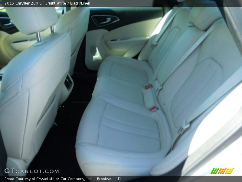 Bright White / Black/Linen 2015 Chrysler 200 C