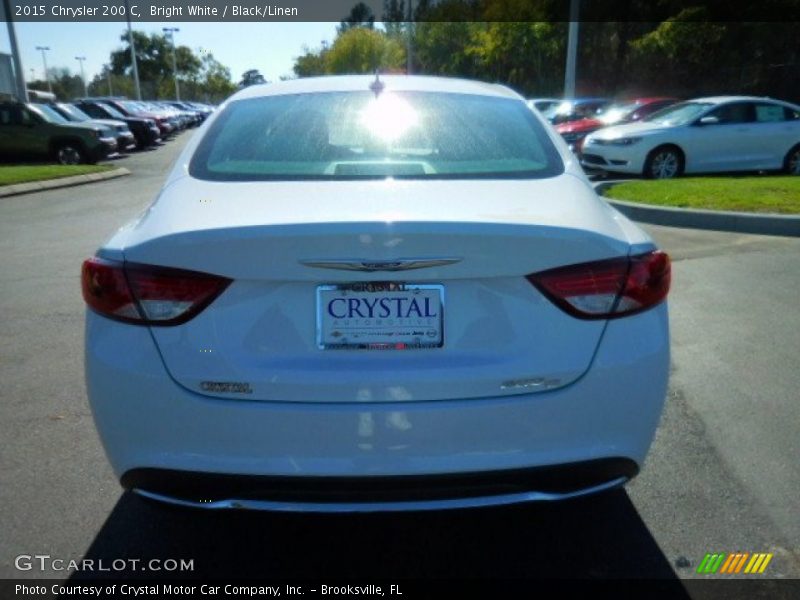 Bright White / Black/Linen 2015 Chrysler 200 C