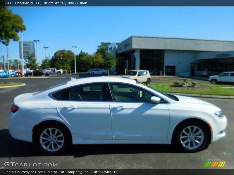 Bright White / Black/Linen 2015 Chrysler 200 C