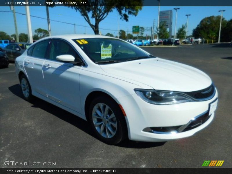 Bright White / Black/Linen 2015 Chrysler 200 C