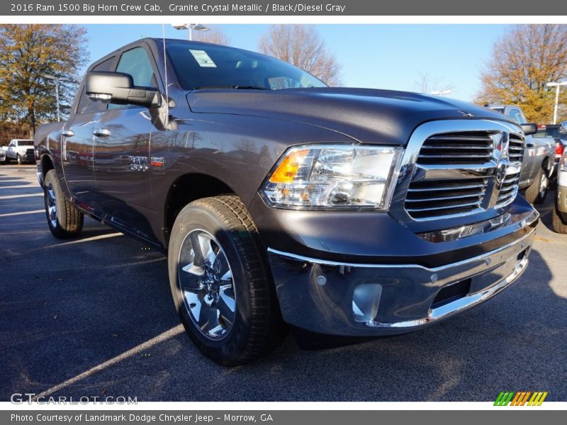 Granite Crystal Metallic / Black/Diesel Gray 2016 Ram 1500 Big Horn Crew Cab