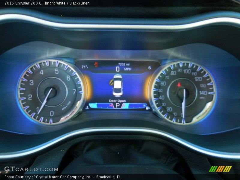 Bright White / Black/Linen 2015 Chrysler 200 C