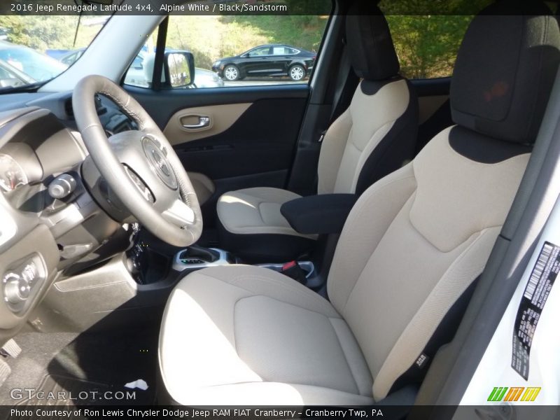 Alpine White / Black/Sandstorm 2016 Jeep Renegade Latitude 4x4