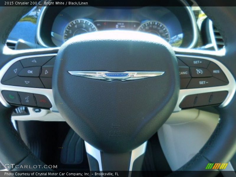 Bright White / Black/Linen 2015 Chrysler 200 C