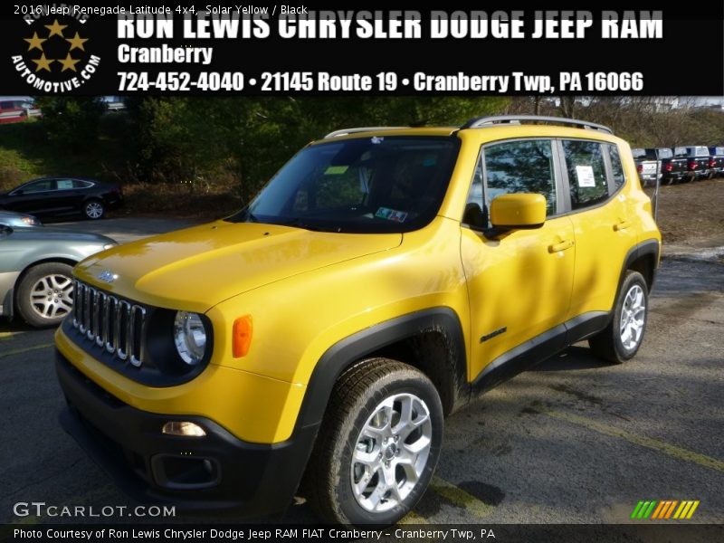 Solar Yellow / Black 2016 Jeep Renegade Latitude 4x4