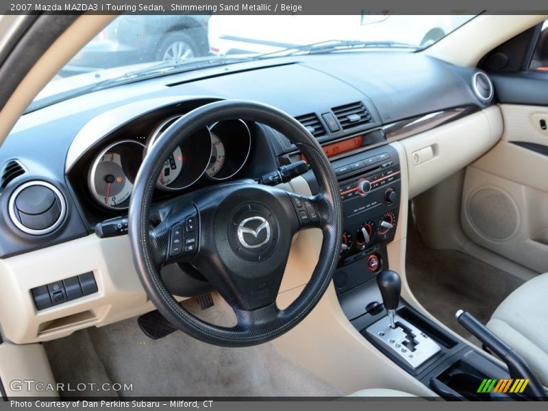 Shimmering Sand Metallic / Beige 2007 Mazda MAZDA3 i Touring Sedan