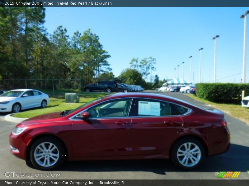 Velvet Red Pearl / Black/Linen 2015 Chrysler 200 Limited