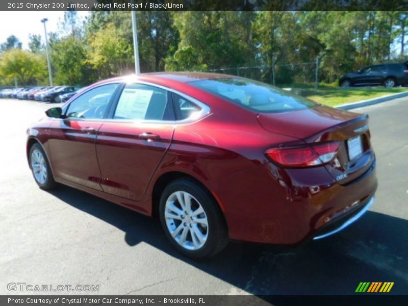 Velvet Red Pearl / Black/Linen 2015 Chrysler 200 Limited