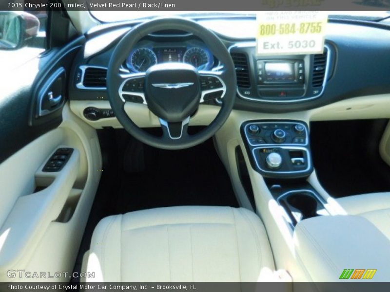 Velvet Red Pearl / Black/Linen 2015 Chrysler 200 Limited
