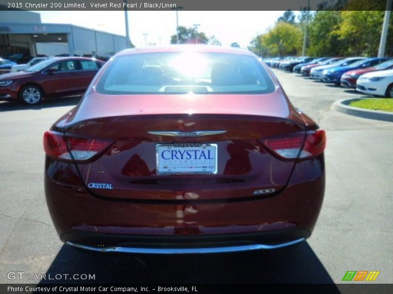 Velvet Red Pearl / Black/Linen 2015 Chrysler 200 Limited