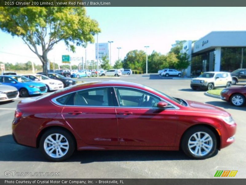 Velvet Red Pearl / Black/Linen 2015 Chrysler 200 Limited