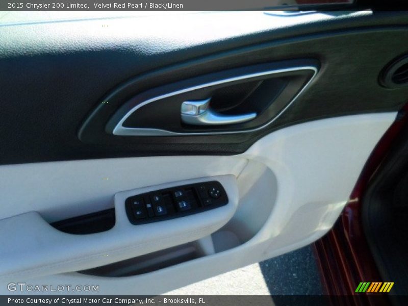 Velvet Red Pearl / Black/Linen 2015 Chrysler 200 Limited