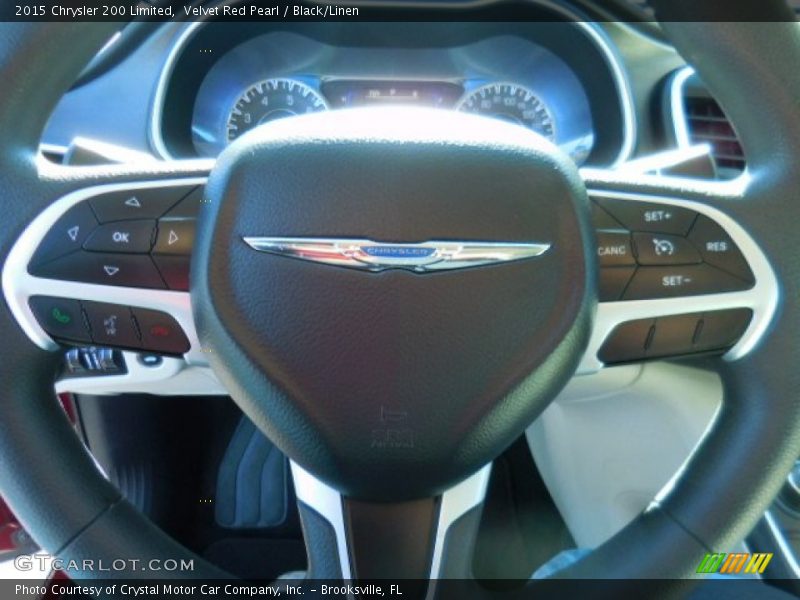 Velvet Red Pearl / Black/Linen 2015 Chrysler 200 Limited