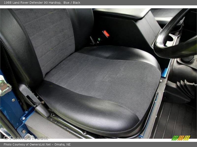 Front Seat of 1988 Defender 90 Hardtop