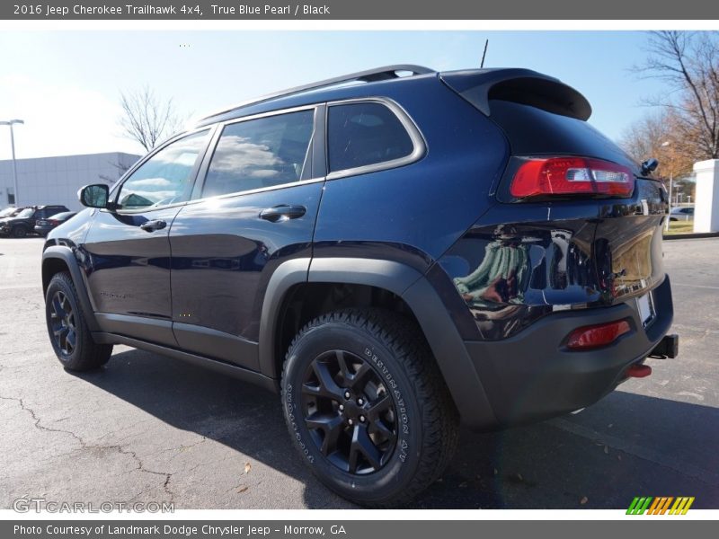 True Blue Pearl / Black 2016 Jeep Cherokee Trailhawk 4x4