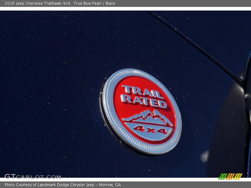 True Blue Pearl / Black 2016 Jeep Cherokee Trailhawk 4x4