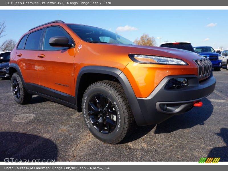 Mango Tango Pearl / Black 2016 Jeep Cherokee Trailhawk 4x4